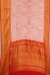 Kanchipuram Silk Bandhani Peach Saree