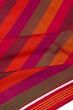 Patan Patola Silk Double Ikat Lines Multicolour Saree