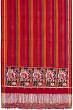 Patan Patola Silk Double Ikat Lines Multicolour Saree
