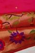 Paithani Silk Butta Pink Saree With Big Border