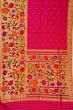 Paithani Silk Butta Pink Saree With Big Border