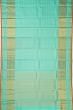 Kanchipuram Silk Horizontal Lines Sea Green Saree