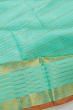 Kanchipuram Silk Horizontal Lines Sea Green Saree