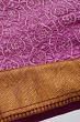 Kanchipuram Silk Bandhani Lavender Saree