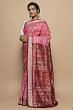 Sambalpuri Silk Ikat Pink Saree