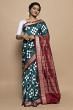 Sambalpuri Silk Ikat Teal Green Saree