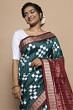 Sambalpuri Silk Ikat Teal Green Saree