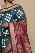 Sambalpuri Silk Ikat Teal Green Saree