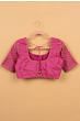 Pure Silk Readymade Padded Bright Pink Blouse Size 38