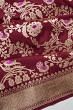 Banarasi Silk Kadwa Jaal Burgundy Saree