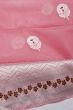 Banarasi Kora Organza Butta Pink Saree