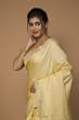 Tussar Butta Pastel Yellow Saree With Scallop Border