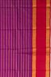 Kanchipuram Silk Horizontal Lines Purple Saree