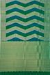 Kanchipuram Silk Geometrical Lines Green Saree