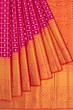 Kanchipuram Silk Checks And Butta Pink Saree