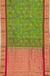 Kota Silk Embroidery Jaal Parrot Green Saree With Kanchi Border