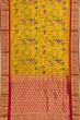 Kota Silk Embroidery Jaal Yellow Saree With Kanchi Border