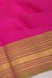 Kanchipuram Silk Horizontal Lines Pink Saree