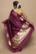 Banarasi Silk Katan Butta Purple Saree