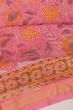 Chanderi Cotton Floral Printed Pink Saree