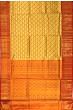 Kanchipuram Silk Tissue Geometrical Brocade Gold Saree