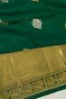 Kanchipuram Silk Butta Dark Green Saree