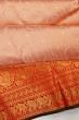 Kanchipuram Silk Brocade Peach Saree