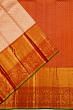 Kanchipuram Silk Checks And Butta Peach Saree