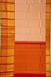 Kanchipuram Silk Checks And Butta Peach Saree