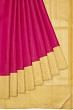 Kanchipuram Silk Horizontal Lines Pink Saree