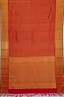 Kanchipuram Silk Criss Cross Checks And Butta Red Saree