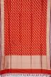 Banarasi Silk Diagonal Lines And Butta Red Saree