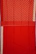 Banarasi Silk Diagonal Lines And Butta Red Saree