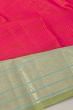 Kanchipuram Silk Horizontal Lines Pink Saree