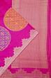 Banarasi Silk Plain Rani Pink Saree