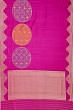 Banarasi Silk Plain Rani Pink Saree