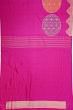 Banarasi Silk Plain Rani Pink Saree