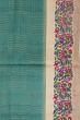 Tussar Brocade Teal Green Saree