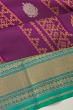 Kanchipuram Silk Brocade Purple Saree