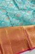 Kanchipuram Silk Brocade Sky Blue Saree