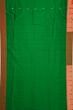 Paithani Silk Butta Green Saree With Single Muniya Border