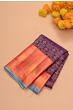 Kanchipuram Silk Brocade Violet Saree