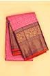 Kanchipuram Silk Brocade Pink Saree