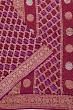 Banarasi Georgette Bandhani Brocade Purple Saree