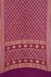 Banarasi Georgette Bandhani Brocade Purple Saree