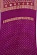 Banarasi Georgette Bandhani Brocade Purple Saree