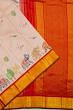 Kanchipuram Silk Pichwai Printed Peach Saree