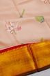 Kanchipuram Silk Pichwai Printed Peach Saree