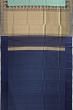 Banarasi Kora Organza Vertical Lines Blue Saree