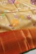 Kanchipuram Silk Tissue Jaal Gold Saree